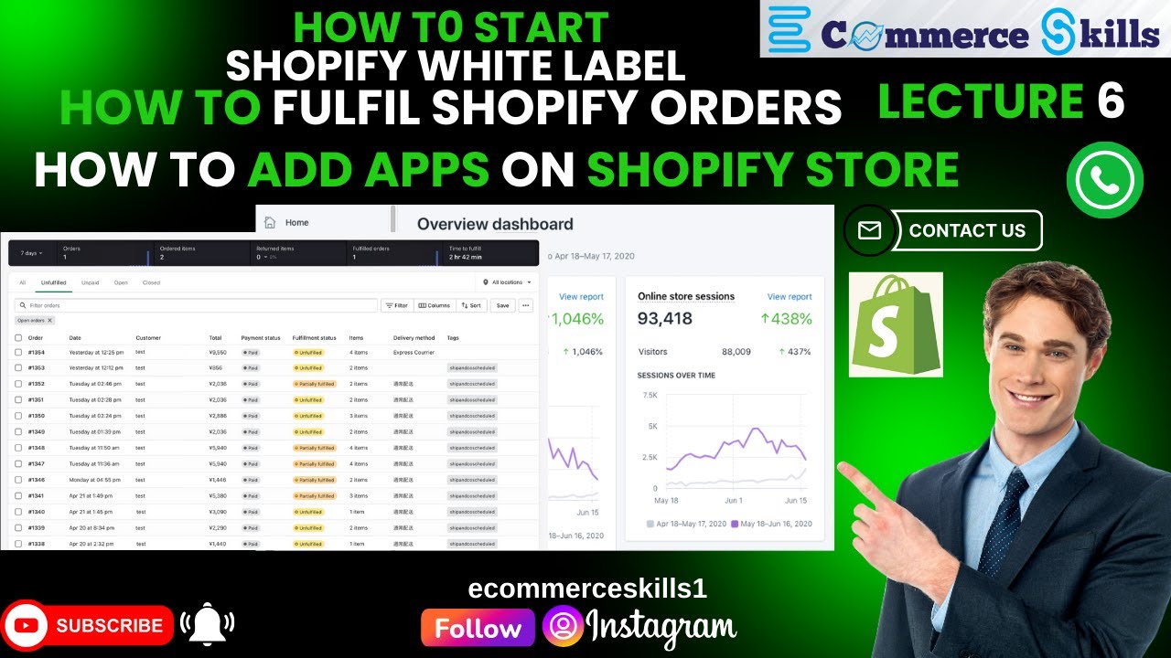 How To Start Shopify White Label Lecture 6 | How To Fulfil Shopify Orders How To Add Apps On Shopify